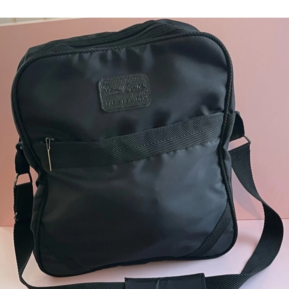 VTG Pierre Cardin Messanger Travel Bag Navy Adjustable Strap Carry On Size